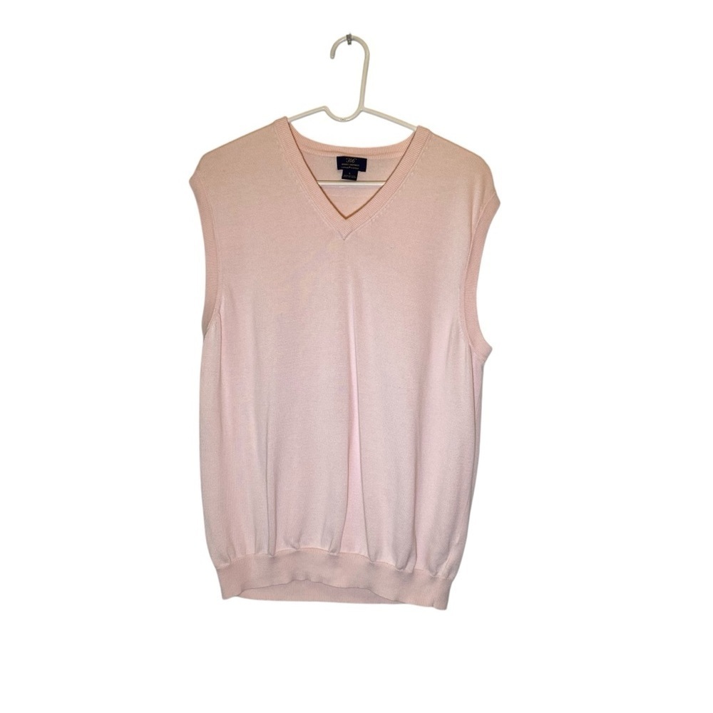 Brooks Bros "346" Men's size Large Pink Supima Cotton Sweater Vest